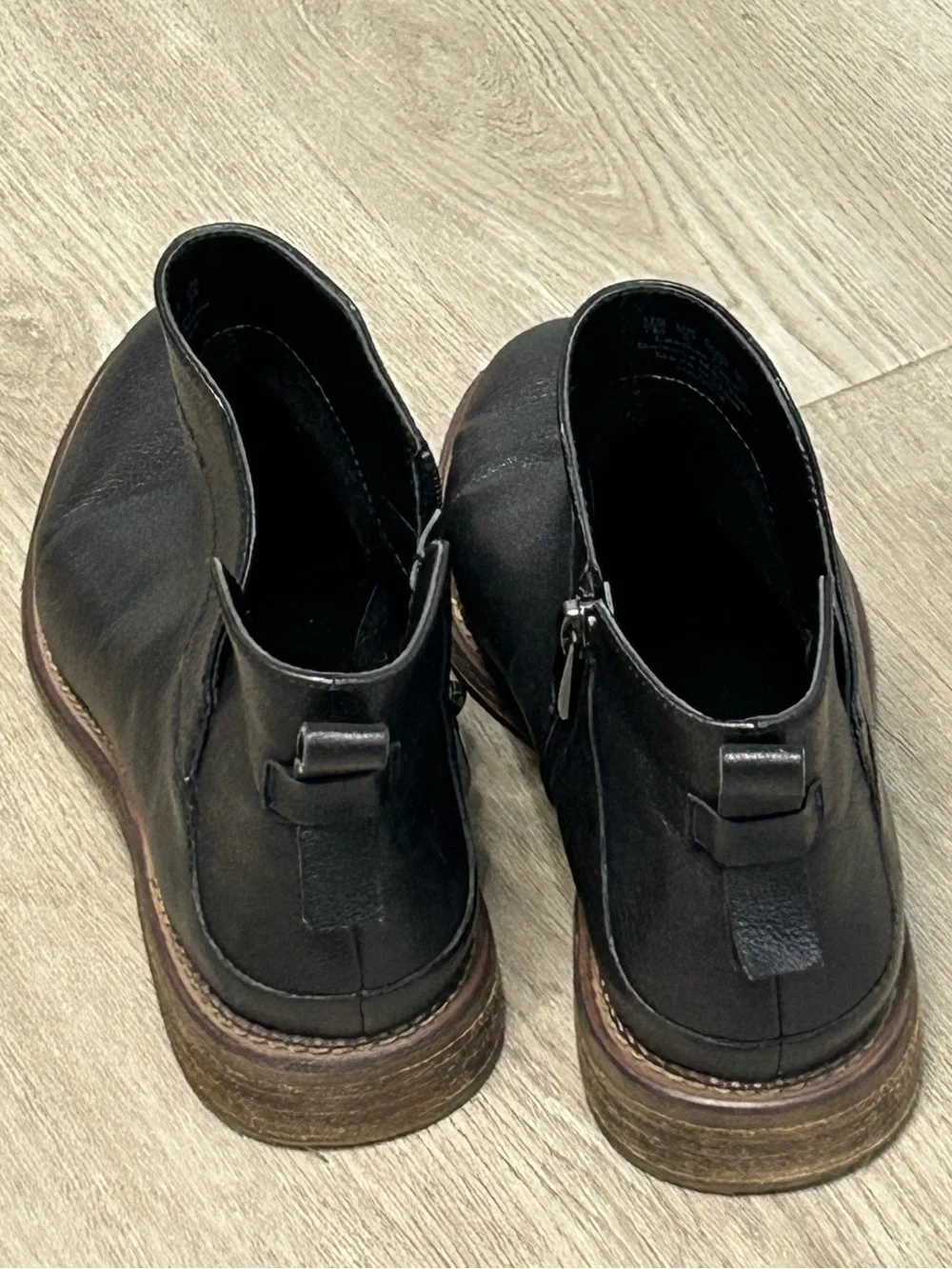 Franco Sarto Leather Ankle Booties – Women's Black | Side Zip